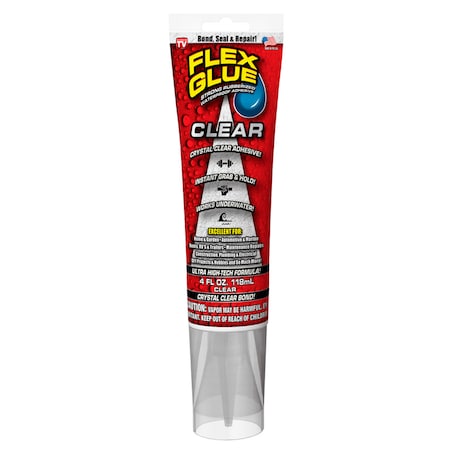 Flex Glue Glue, Clear, 4 oz, Bottle GFSCLRR04